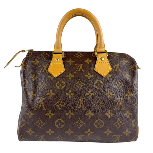 Louis Vuitton Speedy 25, Brown, Canvas, handbag