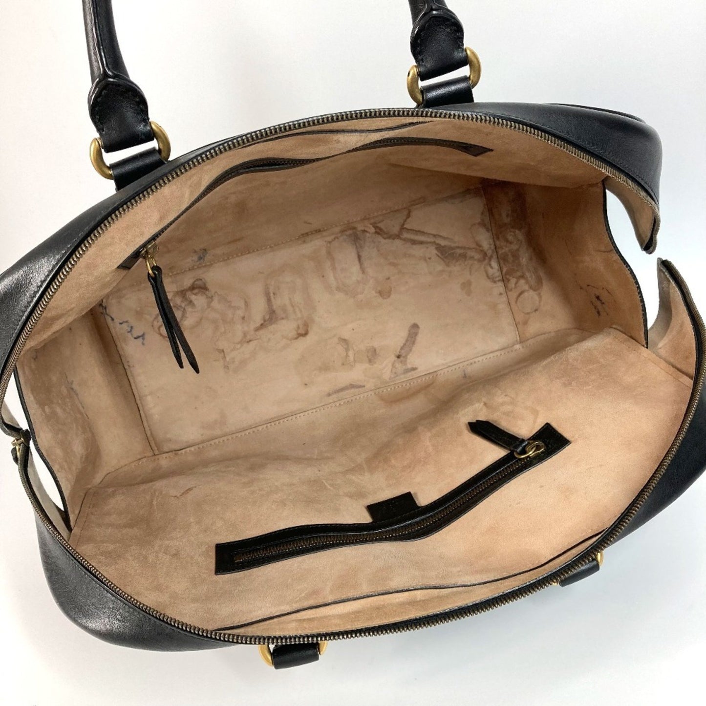 Gucci DUFFLE, Black, Leather, tote