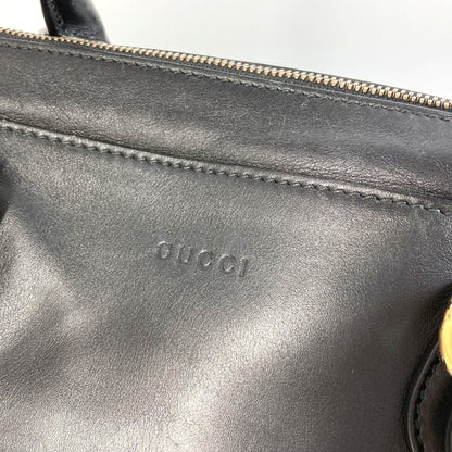 Gucci DUFFLE, Black, Leather, tote