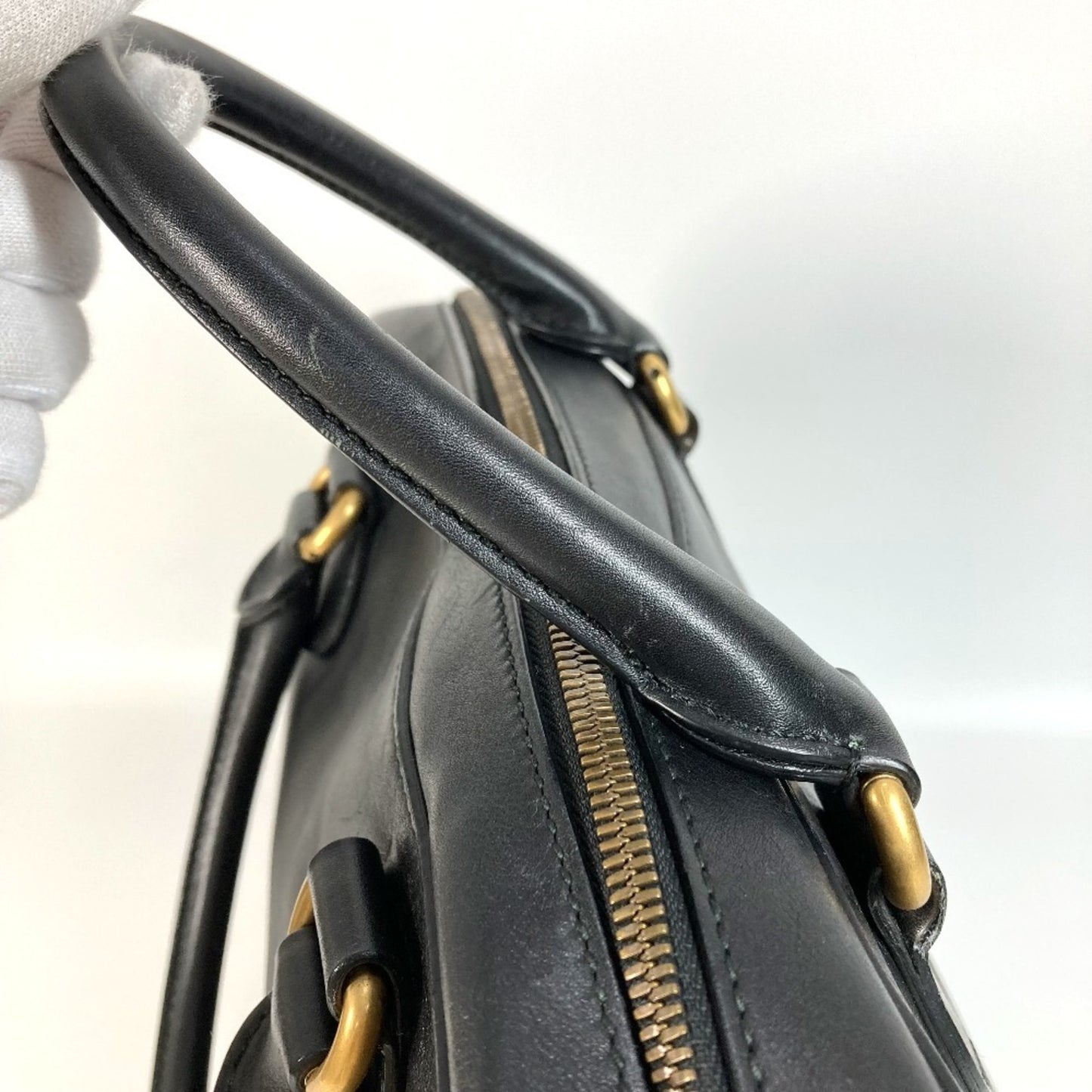 Gucci DUFFLE, Black, Leather, tote