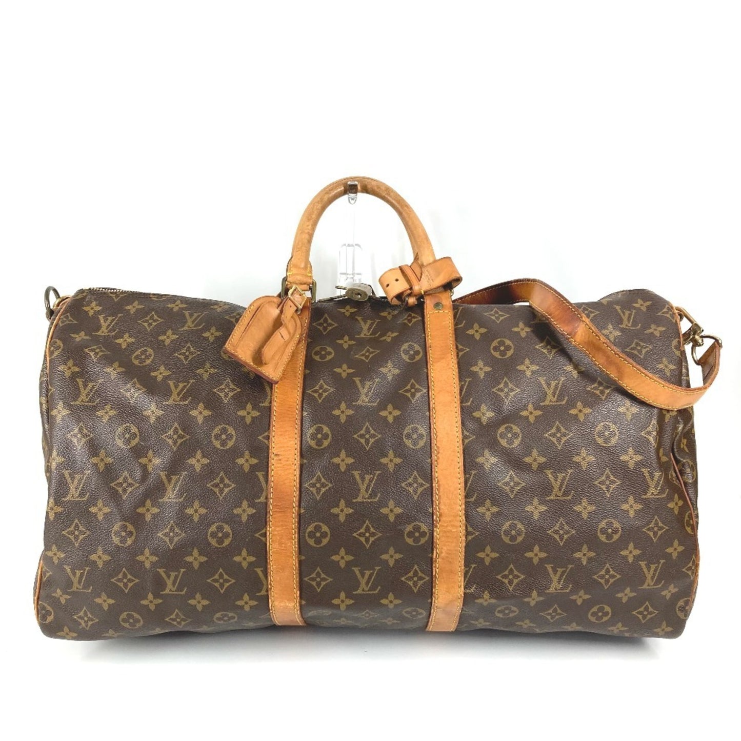 Louis Vuitton Keepall Bandouliere 55, Brown, Canvas, travel