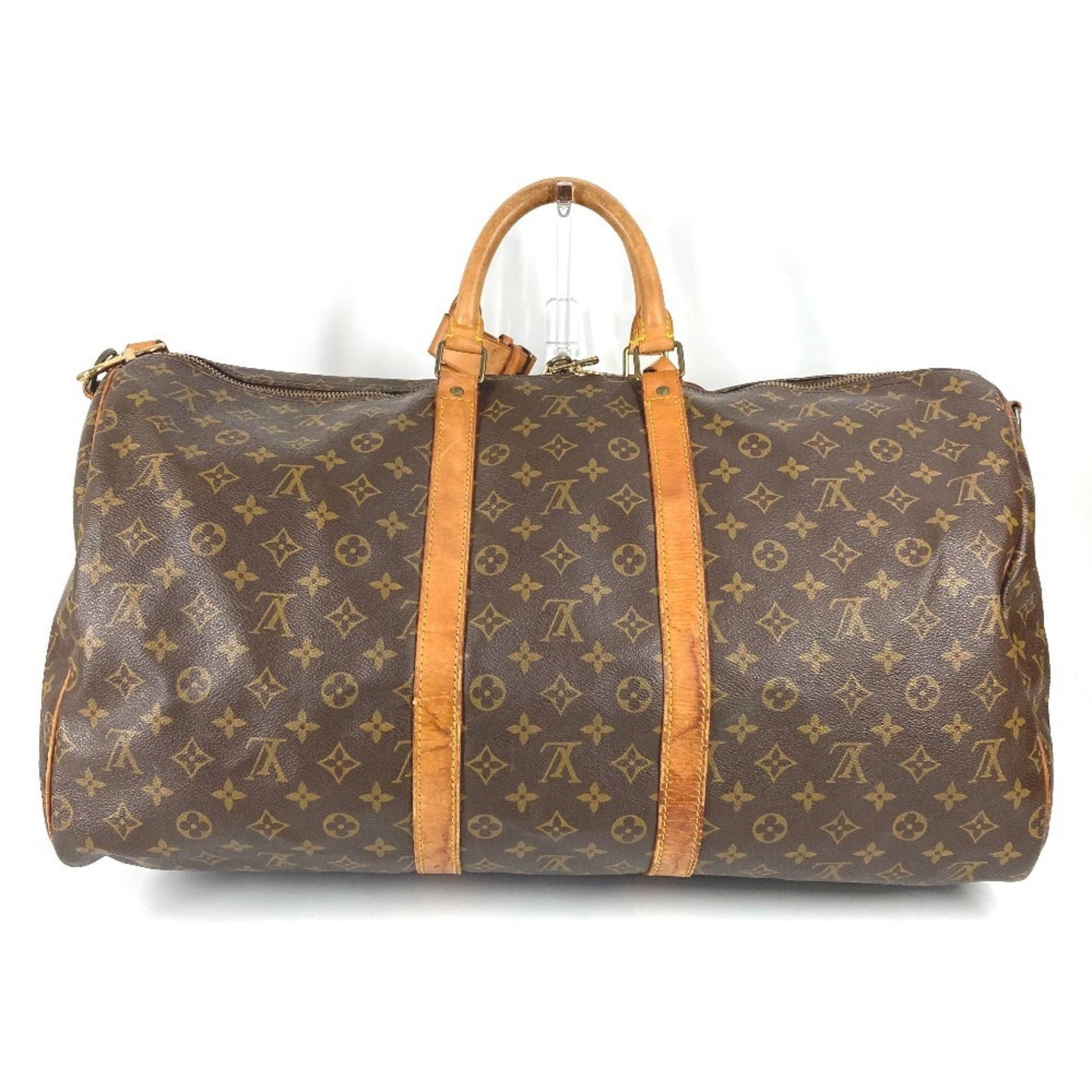 Louis Vuitton Keepall Bandouliere 55, Brown, Canvas, travel