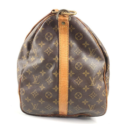 Louis Vuitton Keepall Bandouliere 55, Brown, Canvas, travel