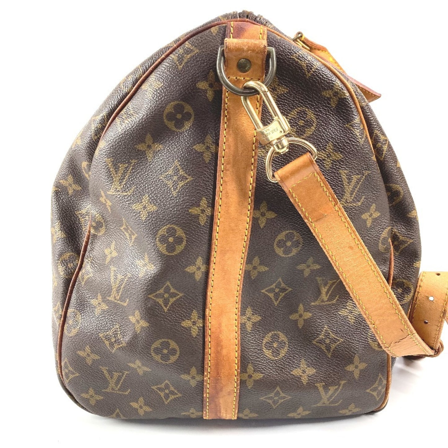 Louis Vuitton Keepall Bandouliere 55, Brown, Canvas, travel