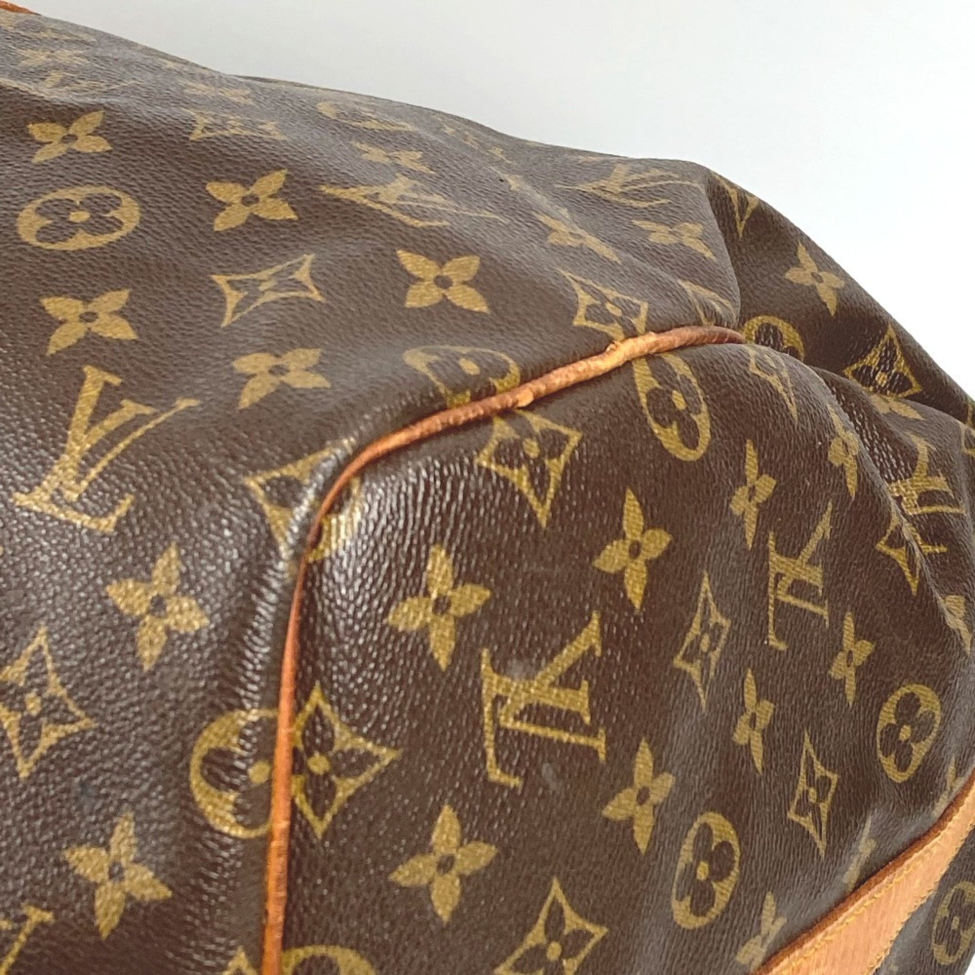 Louis Vuitton Keepall Bandouliere 55, Brown, Canvas, travel