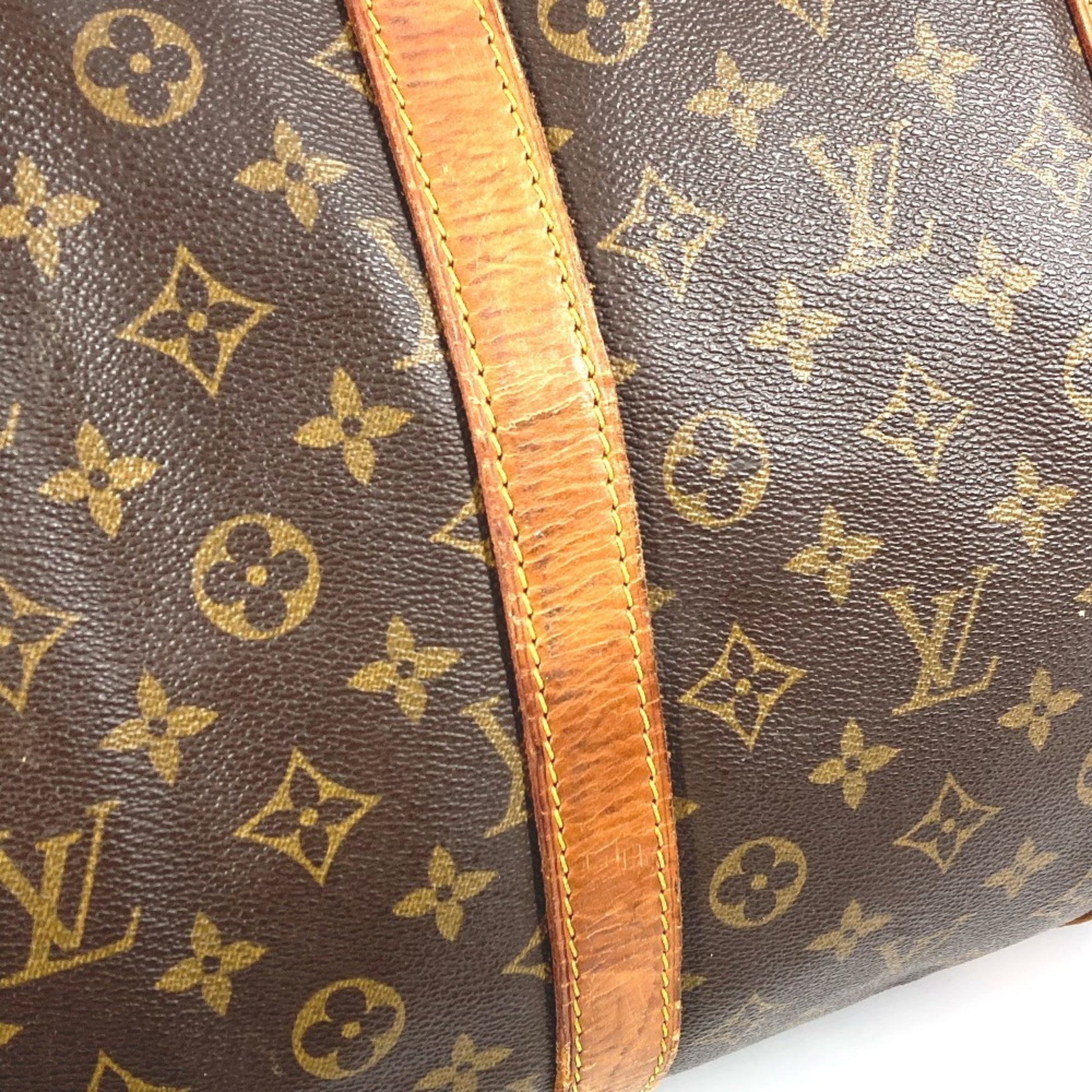 Louis Vuitton Keepall Bandouliere 55, Brown, Canvas, travel