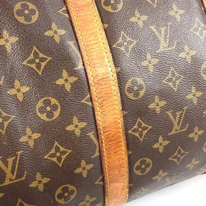 Louis Vuitton Keepall Bandouliere 55, Brown, Canvas, travel