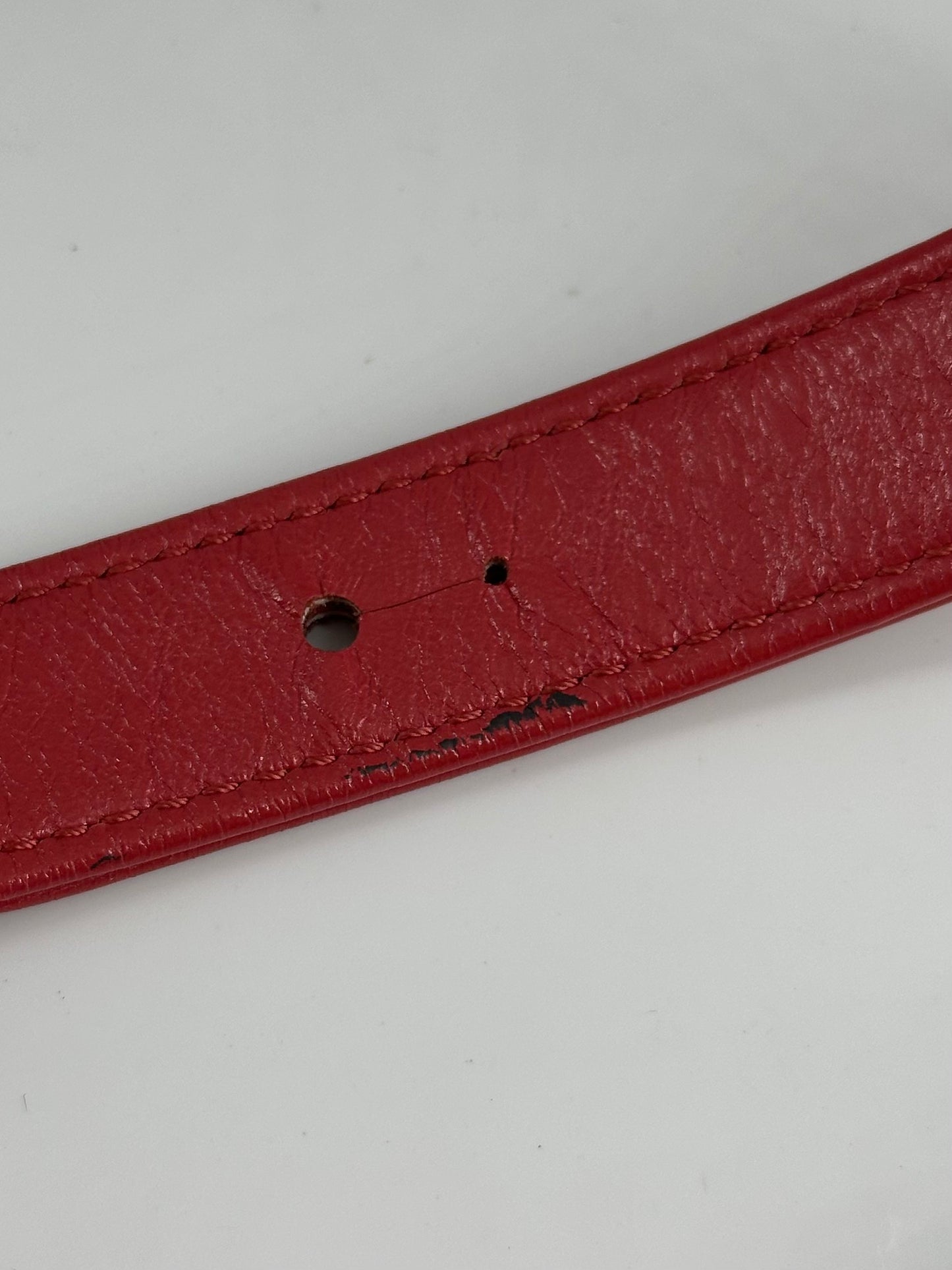 Chanel So Black Gabrielle Hobo Chevron Aged Calfskin, RED, LEATHER, Handbag