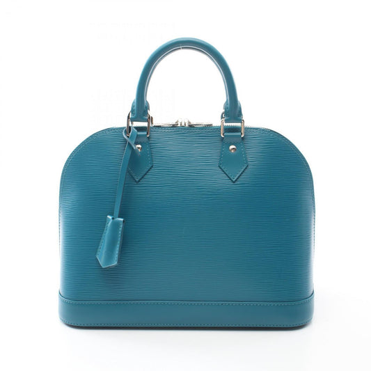 Louis Vuitton Alma, Blue, Leather, handbag