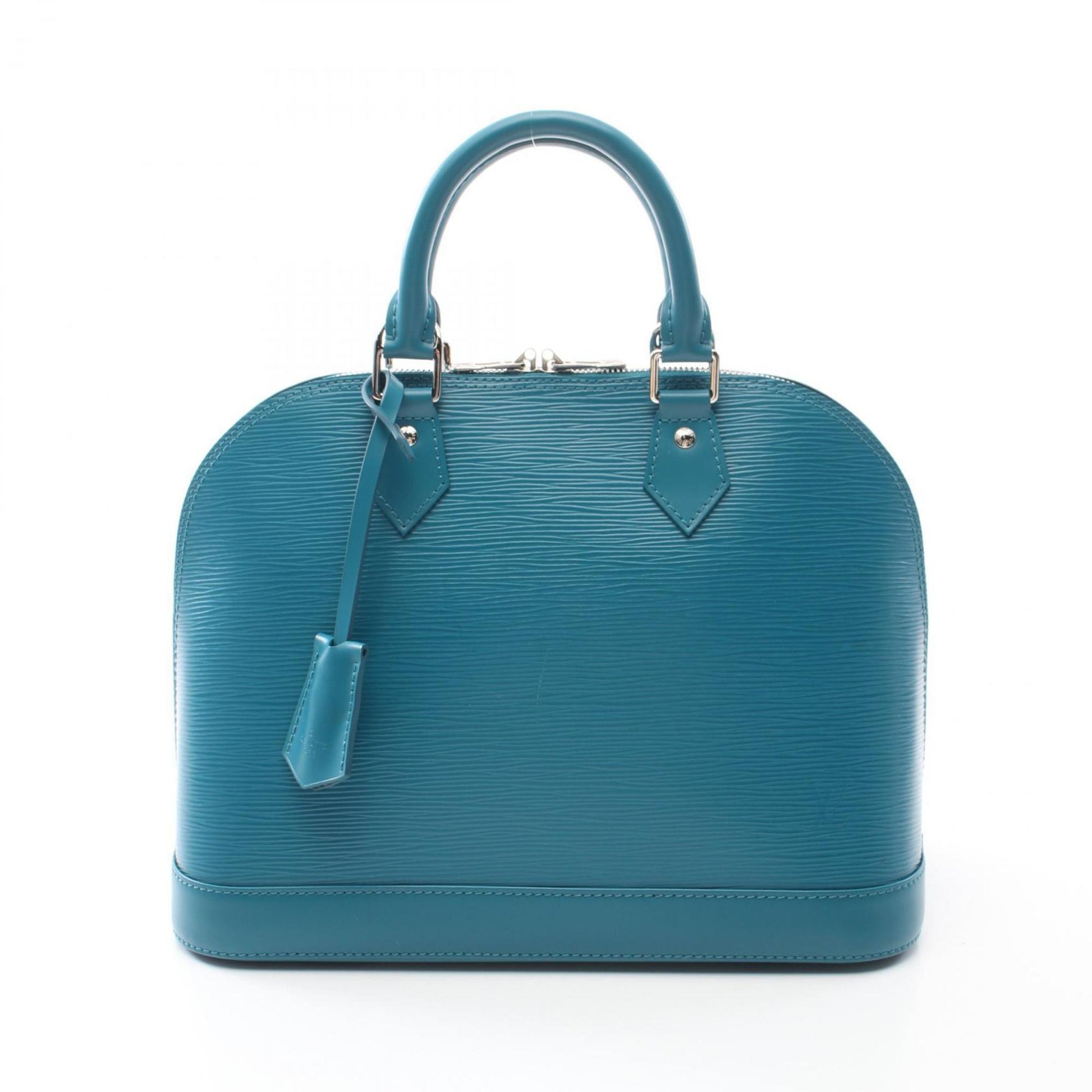 Louis Vuitton Alma, Blue, Leather, handbag