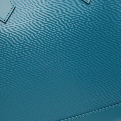 Louis Vuitton Alma, Blue, Leather, handbag