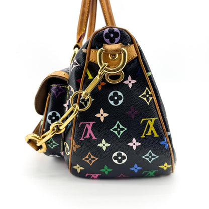Louis Vuitton Rita Monogram Multicolor, Black, Canvas, Handbag