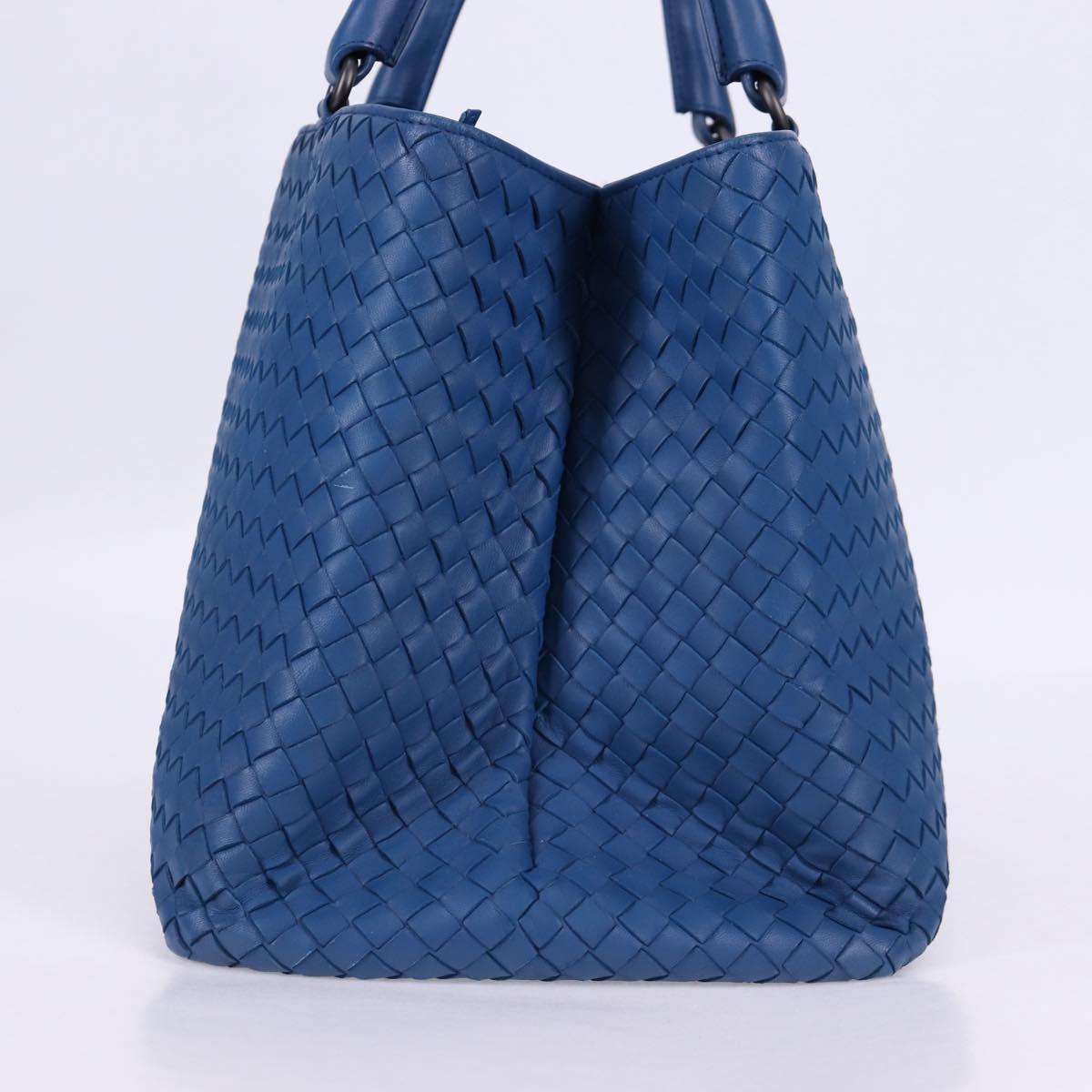 Bottega Veneta Intrecciato, Blue, Leather, handbag