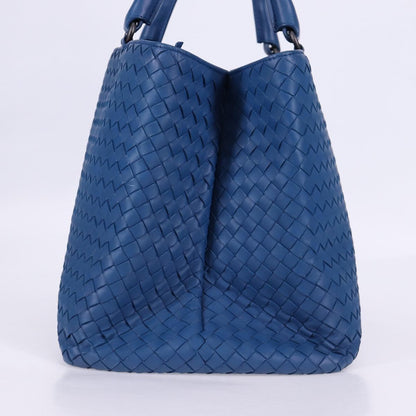 Bottega Veneta Intrecciato, Blue, Leather, handbag