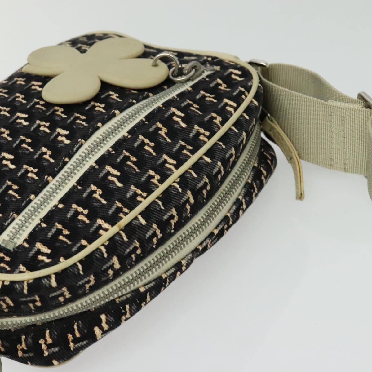 Chanel Clover, Black, Canvas, shoulder