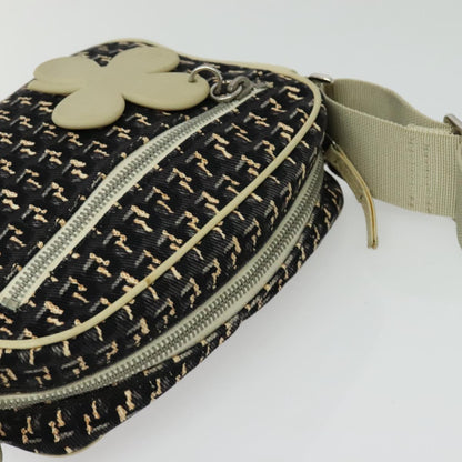 Chanel Clover, Black, Canvas, shoulder