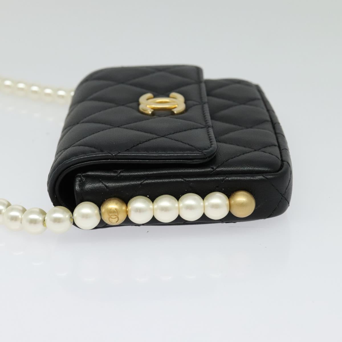 Chanel MINI FLAP BAG, Black, Leather, shoulder