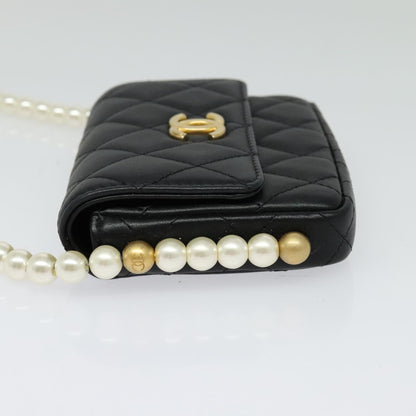 Chanel MINI FLAP BAG, Black, Leather, shoulder