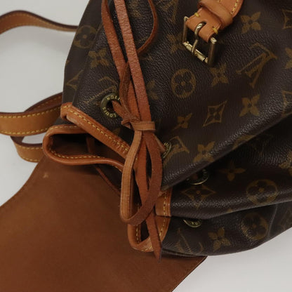 Louis Vuitton Montsouris MM, Brown, Canvas, backpack