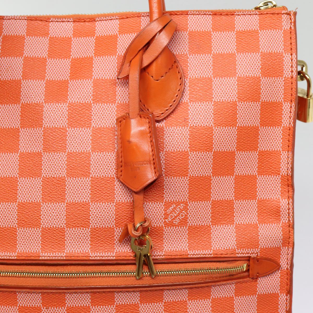 Louis Vuitton Pimont Mobile, Orange, Canvas, handbag