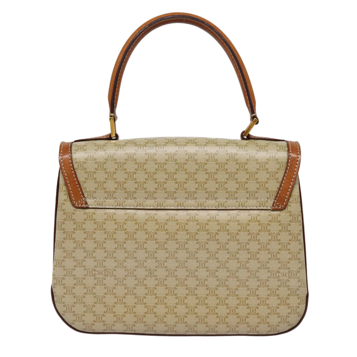 Céline Macadam, Beige, Canvas, handbag