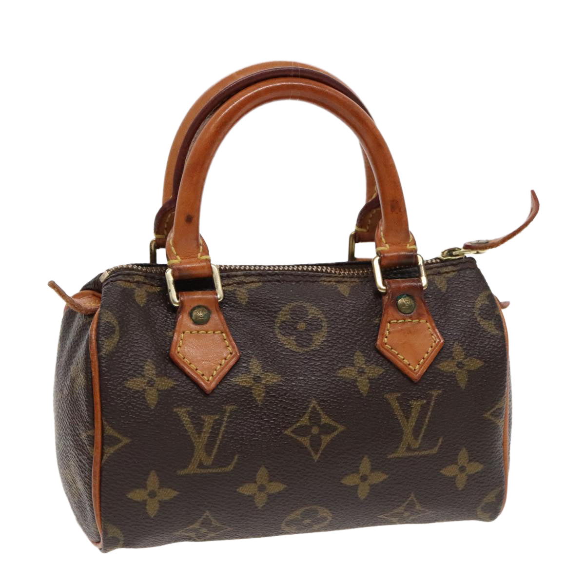 Louis Vuitton Mini speedy, Brown, Canvas, handbag