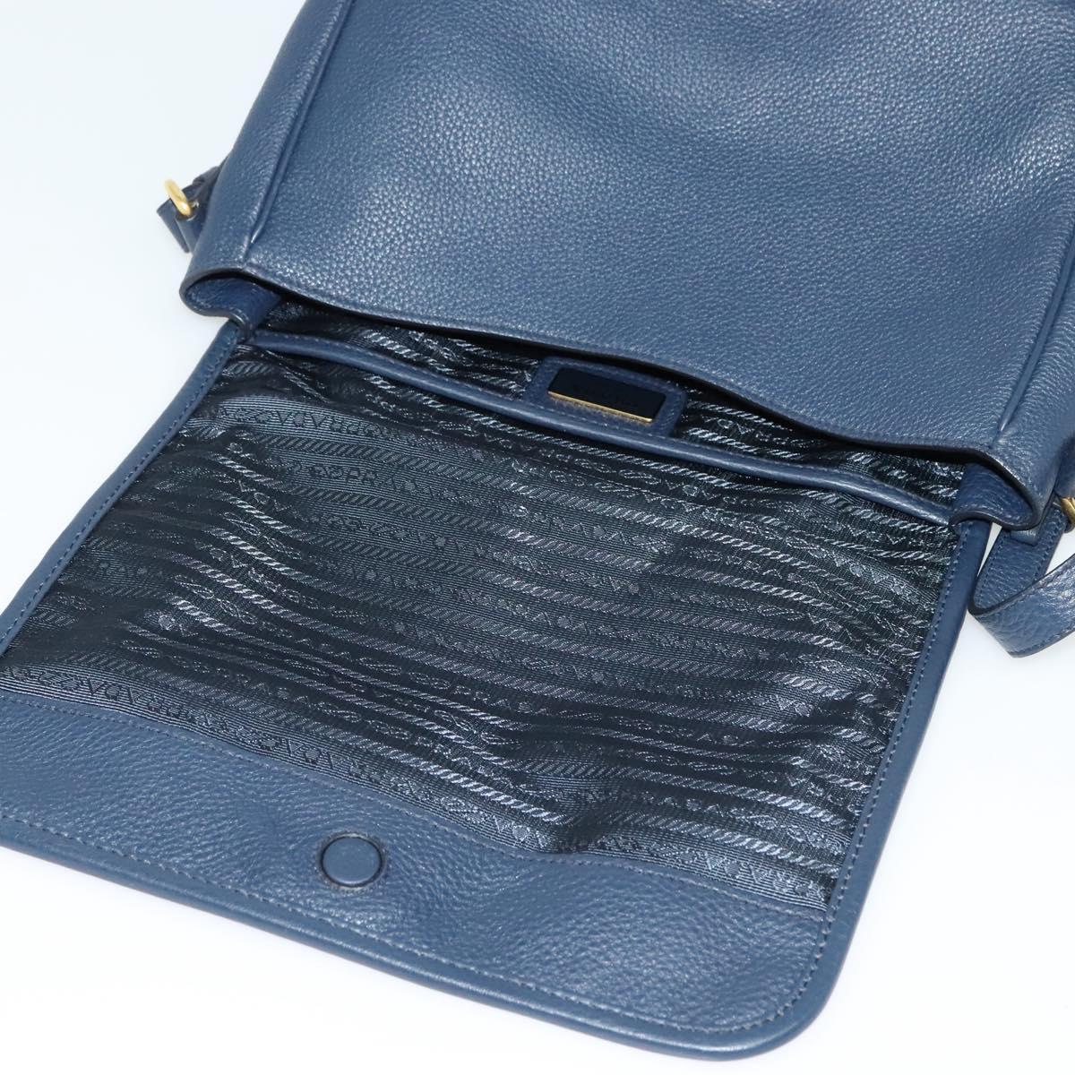 Prada Vitello, Navy, Leather, shoulder