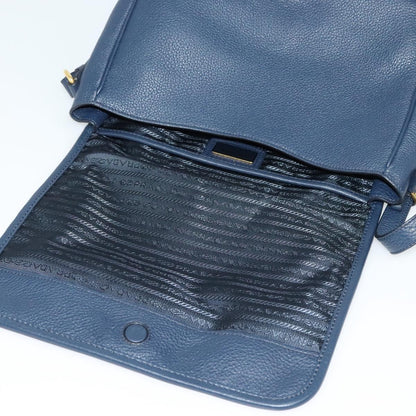 Prada Vitello, Navy, Leather, shoulder