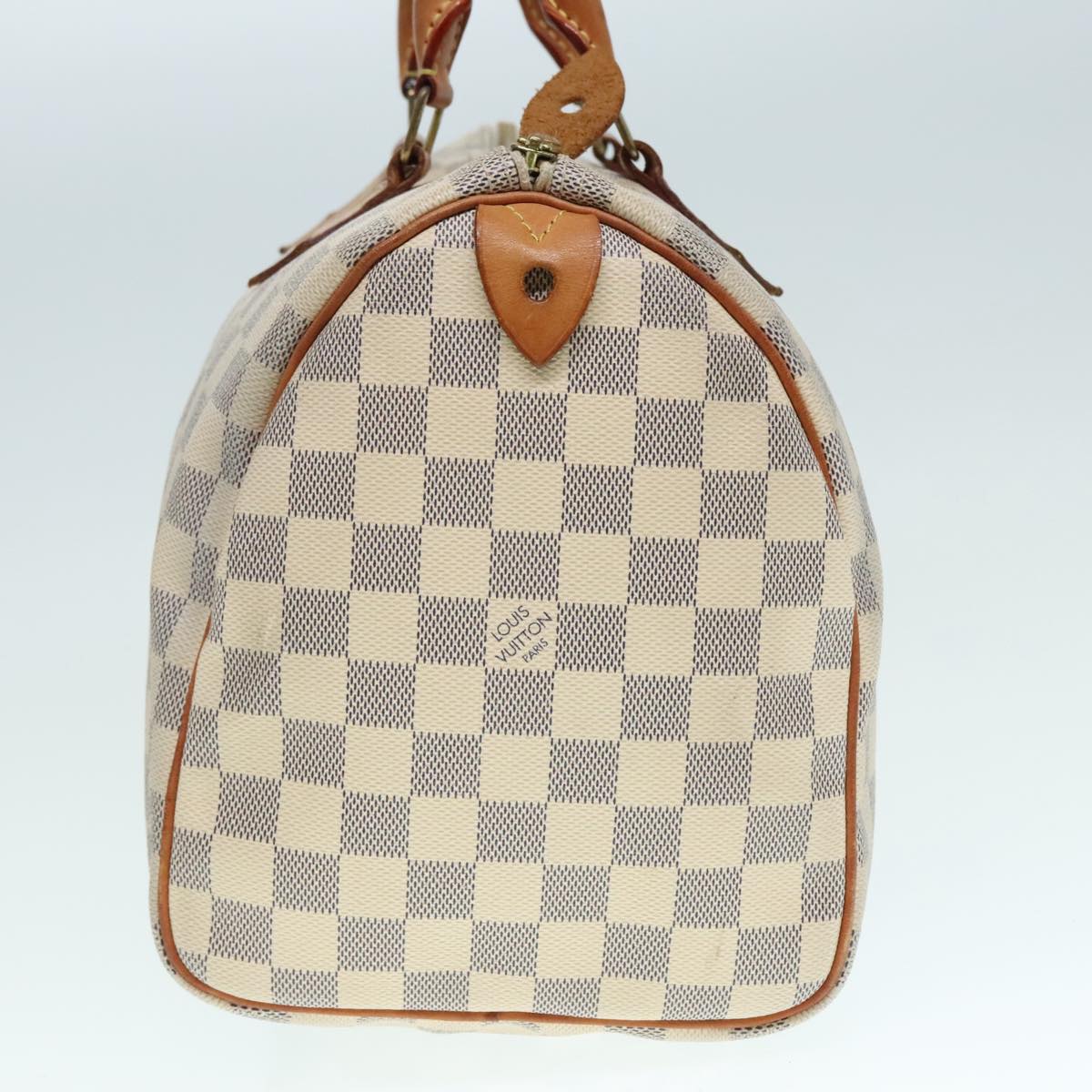 Louis Vuitton Speedy 30, White, Canvas, handbag