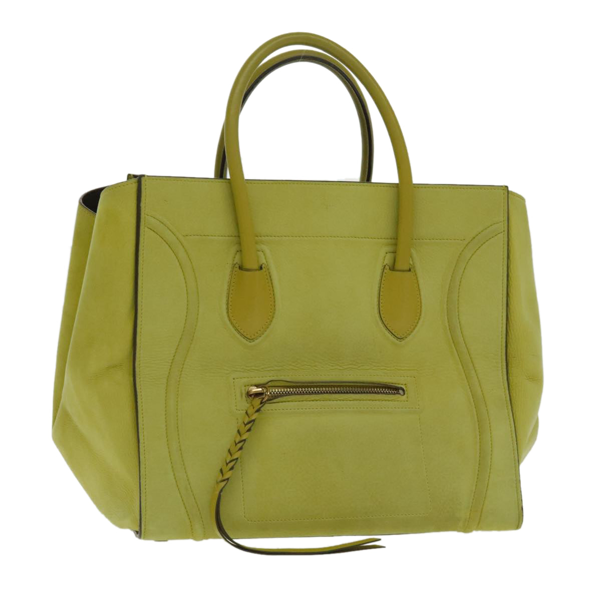 Céline Luggage, Green, Leather, handbag