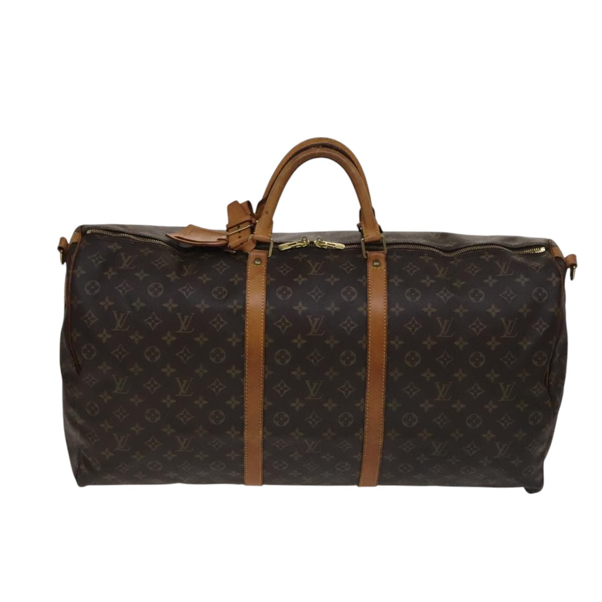 Louis Vuitton Keepall Bandoulière 60, Brown, Canvas, travel