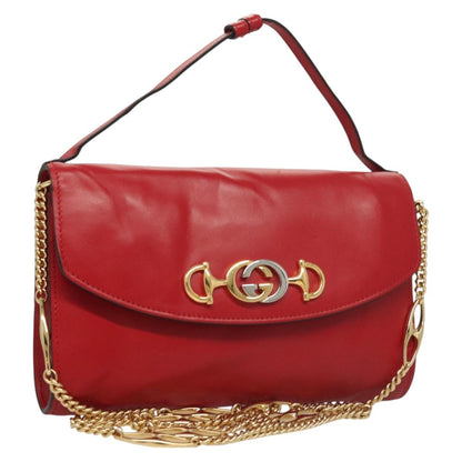 Gucci Zumi, Red, Leather, shoulder
