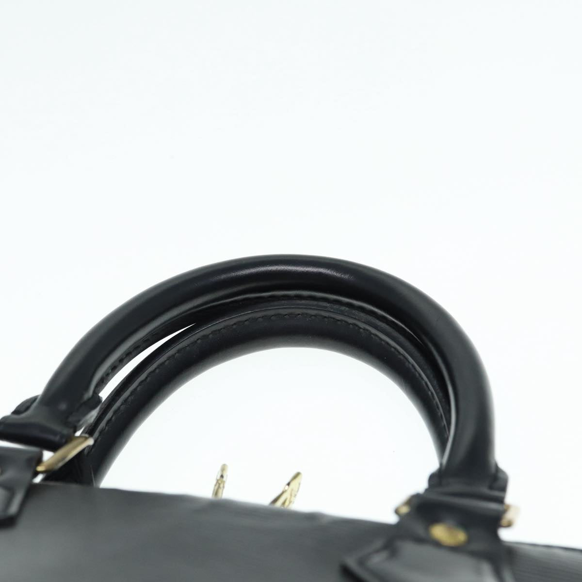 Louis Vuitton Alma, Black, Leather, handbag