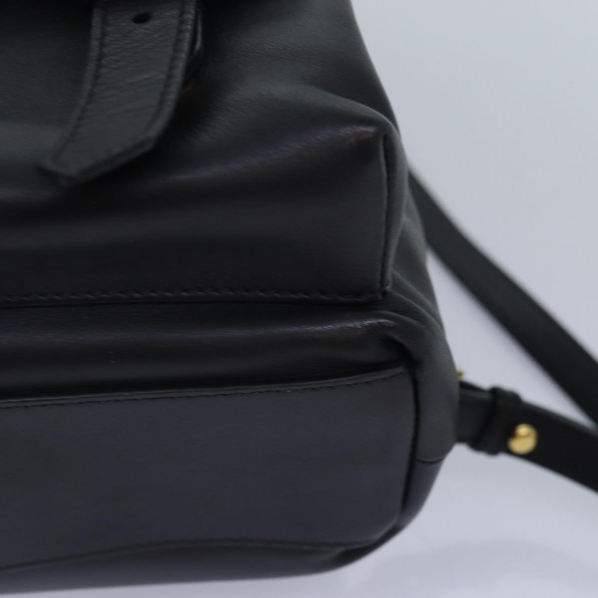 Versace Virtus, Black, Leather, backpack