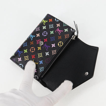 Louis Vuitton Victorine, Black, Canvas, wallet