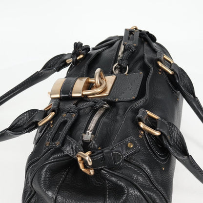 Chloé Paddington, Black, Leather, handbag