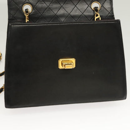 Chanel Trapèze, Black, Leather, shoulder