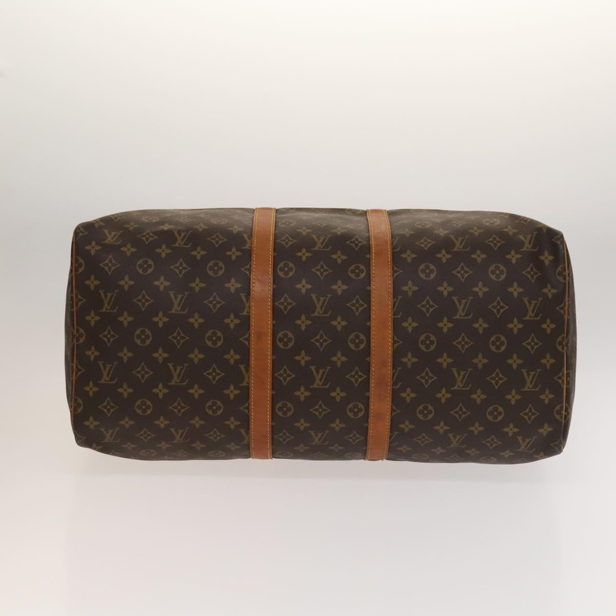 Louis Vuitton Keepall 55, Brown, Canvas, travel