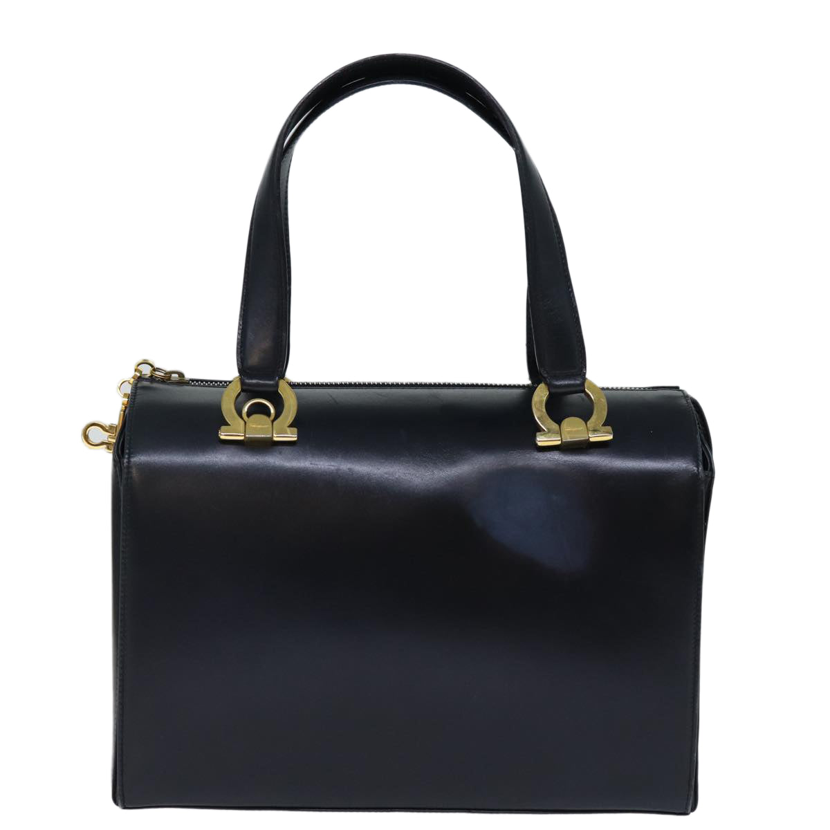 Salvatore Ferragamo Gancini, Navy, Leather, handbag