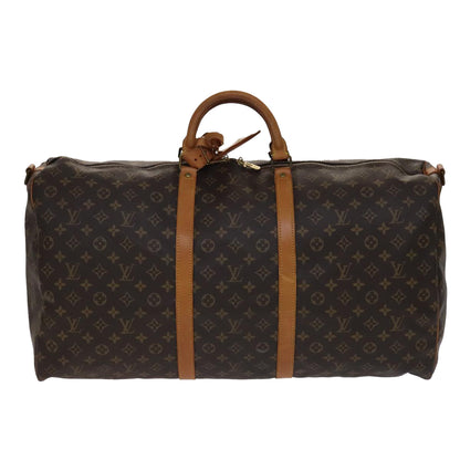 Louis Vuitton Keepall Bandoulière 60, Brown, Canvas, travel