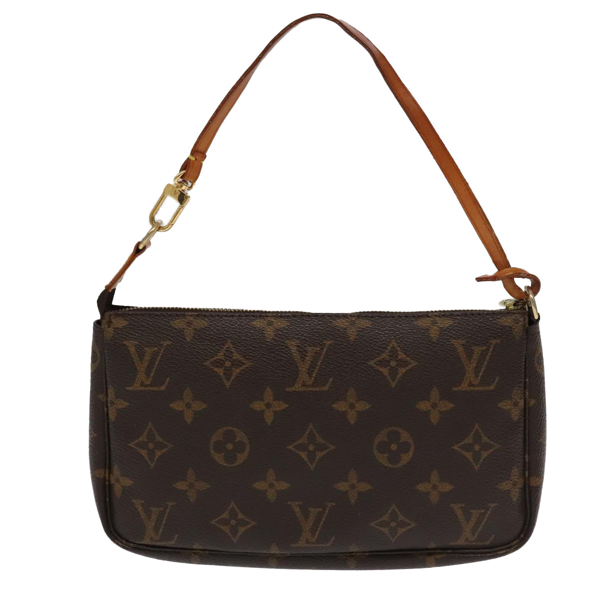 Louis Vuitton Pochette Accessoire, Brown, Canvas, clutch