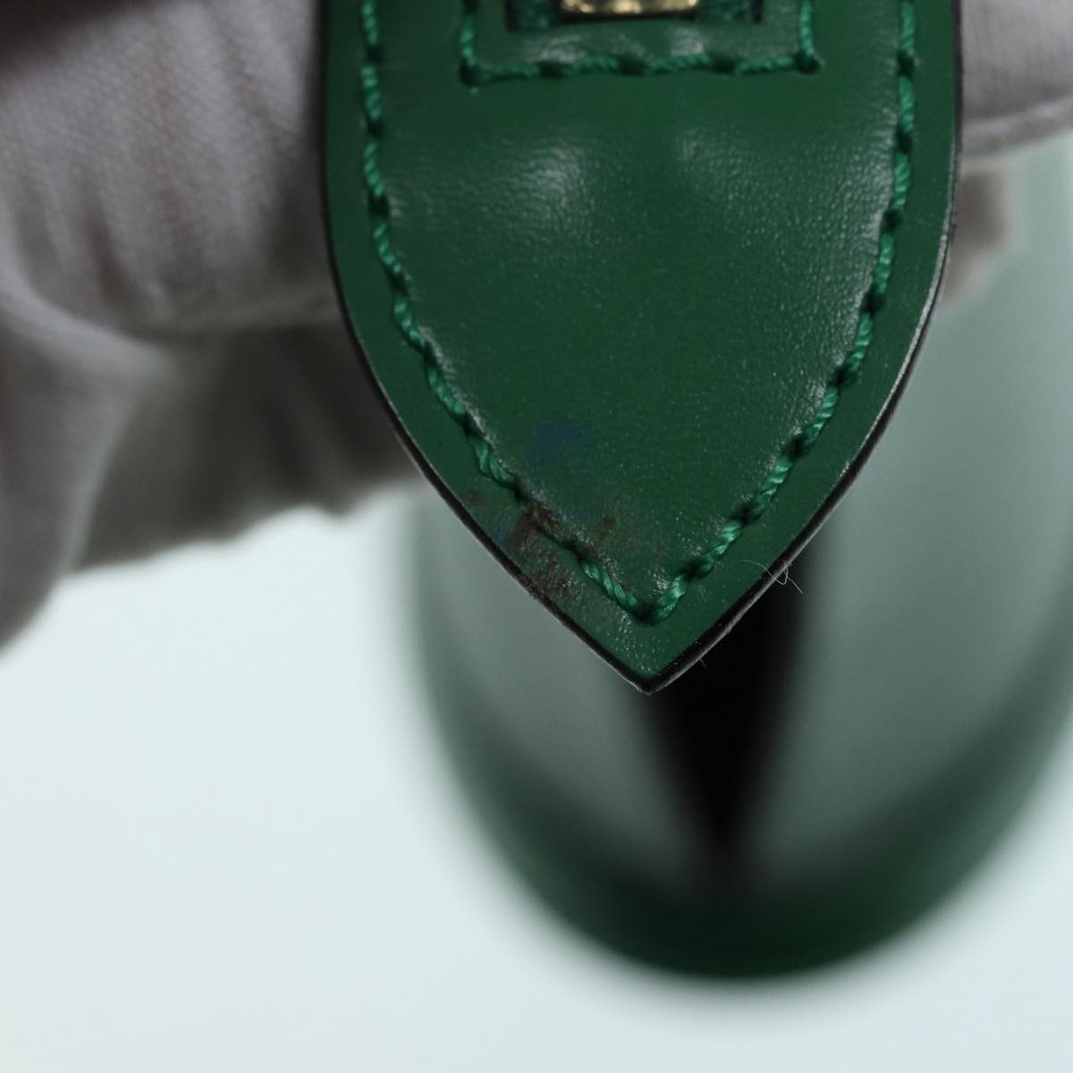 Louis Vuitton Saint Jacques, Green, Leather, handbag