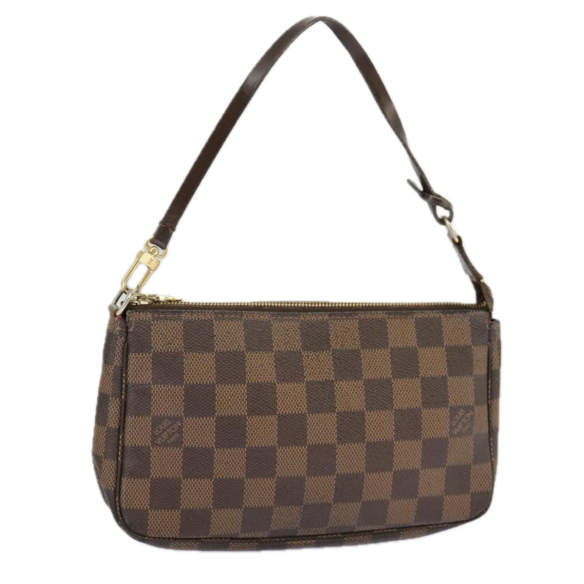 Louis Vuitton Pochette Accessoire, Brown, Canvas, clutch