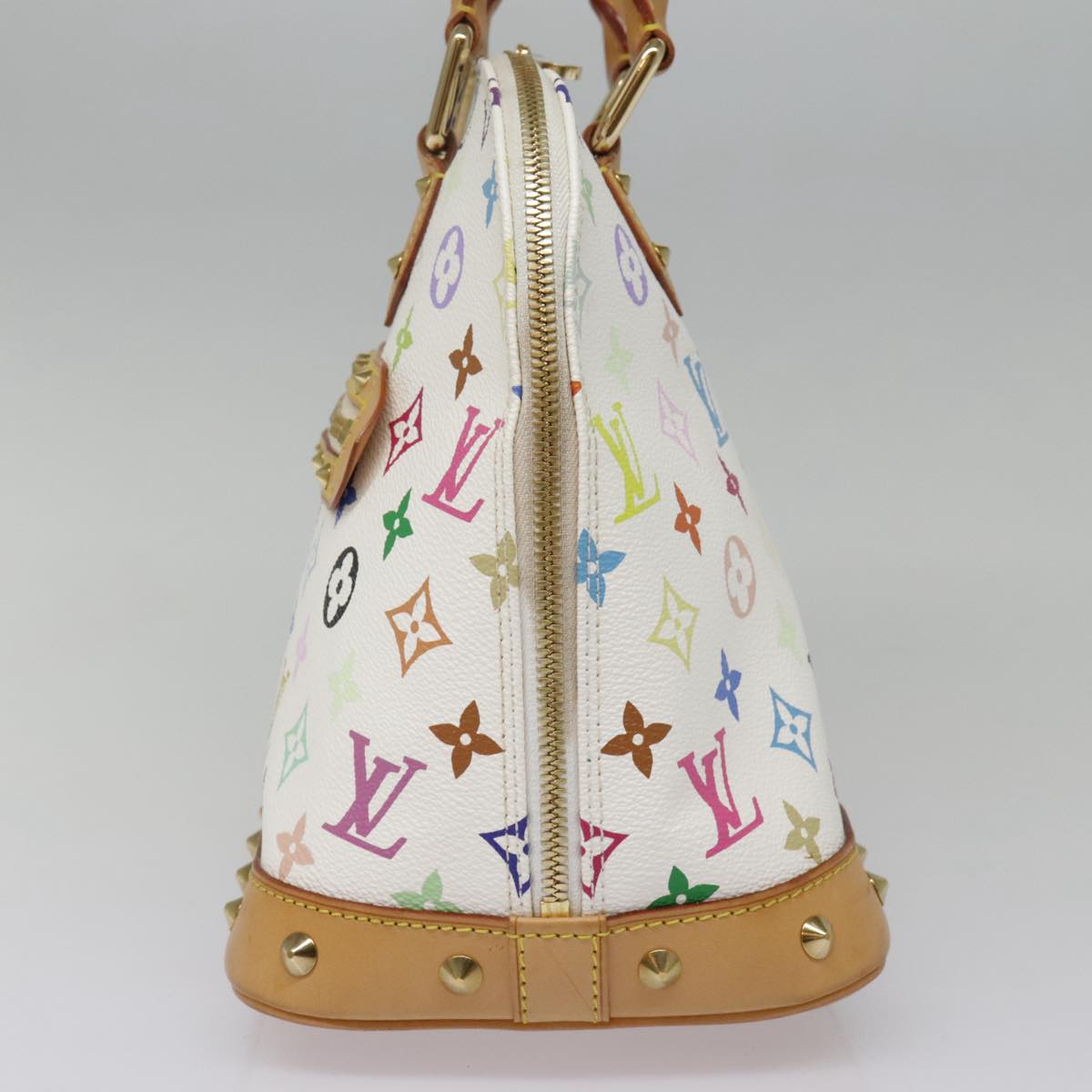 Louis Vuitton Alma, White, Canvas, handbag