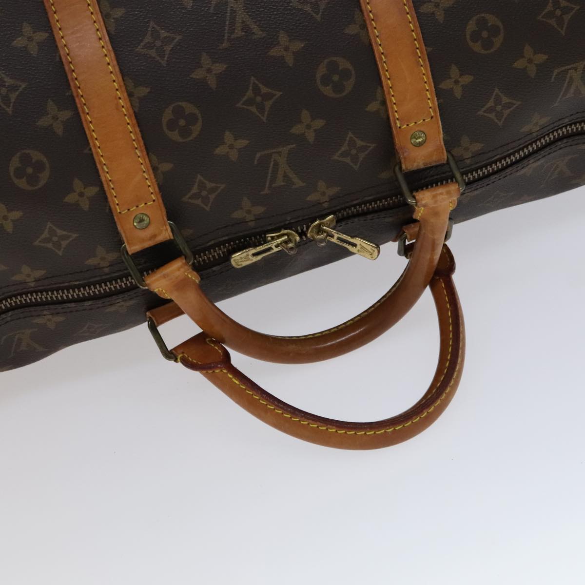 Louis Vuitton Keepall 60, Brown, Canvas, travel