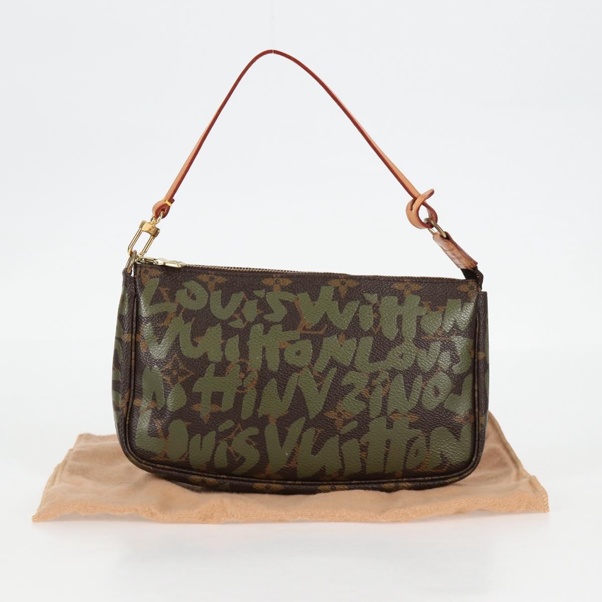 Louis Vuitton Pochette Accessoire, Brown, Canvas, clutch