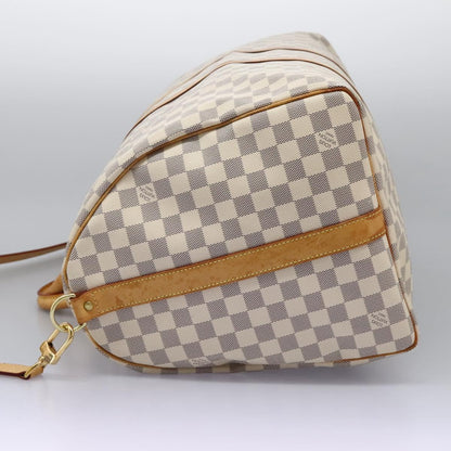 Louis Vuitton Keepall Bandoulière 55, White, Canvas, travel