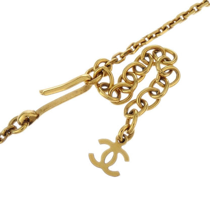 Chanel Vintage CC Rectangular Pendant Metal and Resin, Gold, Gold Plated, Necklace