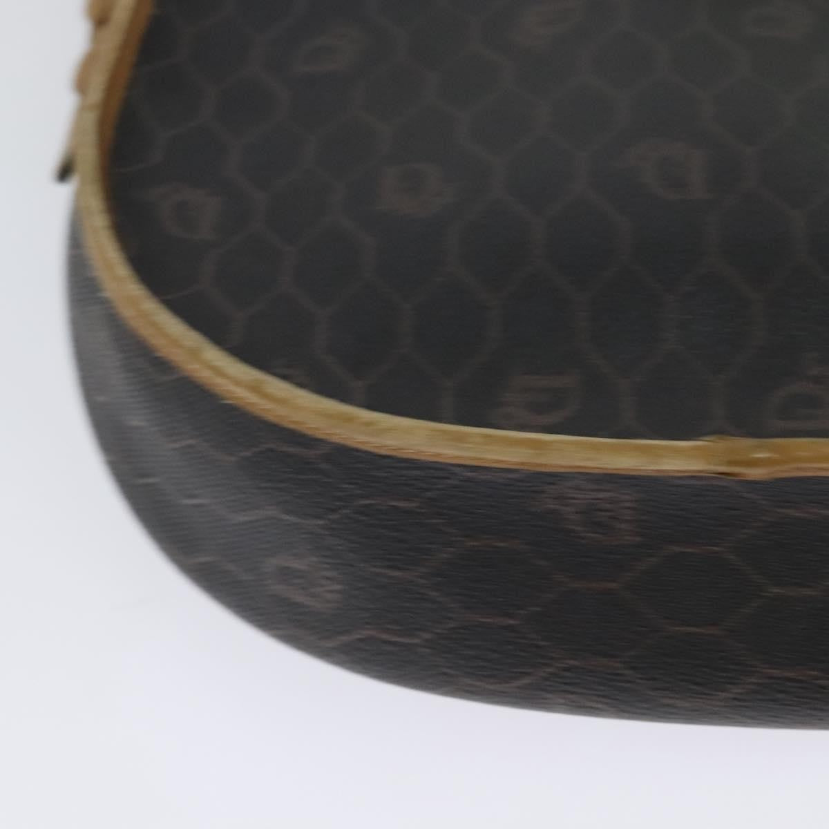 Christian Dior Vintage Honeycomb Flap Canvas and Leather, Black, Canvas, Shoulder Bag