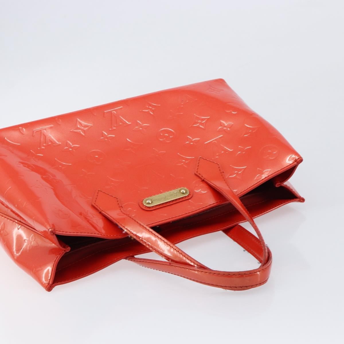 Louis Vuitton Wilshire Monogram Vernis, Orange, Patent Leather, Handbag
